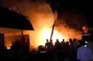burning house 