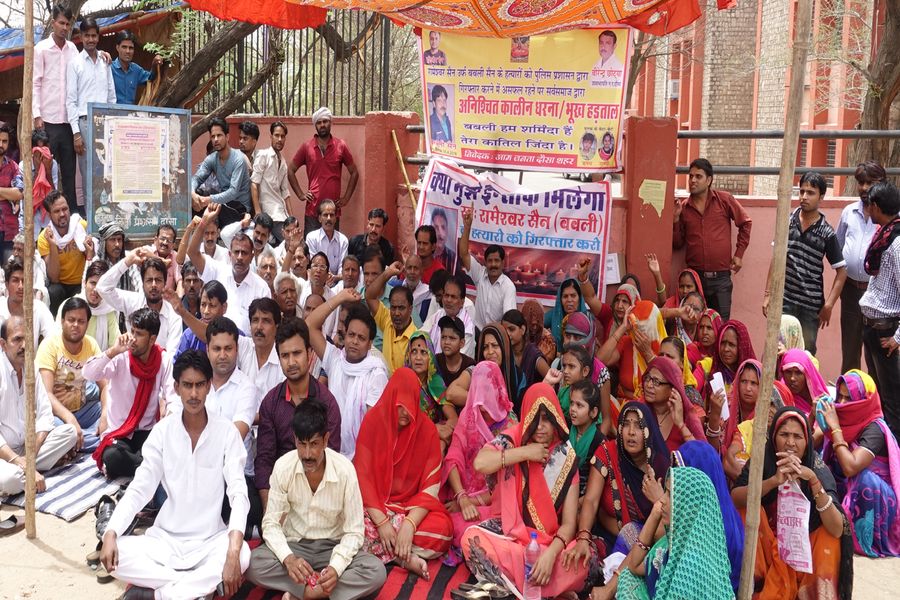 dharna in dausa