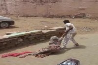 Viral video : Son is Draging Mother on the Hot road