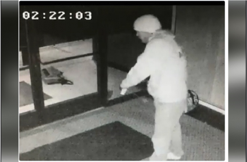Thief caught dancing on security camera