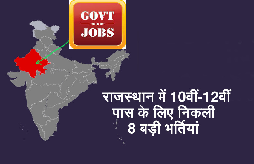 Latest Govt Jobs in Rajasthan 2018 for 10th and 12th Pass