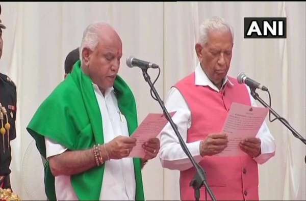 bs yeddyurappa takes oath