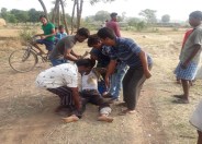 Injured young man