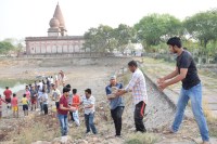 Patrika Amritam Jalam campaign in satna Venkatesh mandir