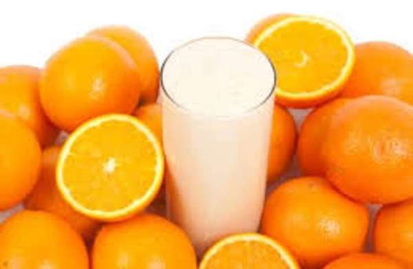 दूध और संतरा