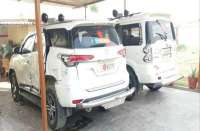 BJP MLA Sanjeev gaur Fortuner Car road accident with truck