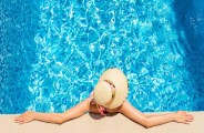 photo of Woman and hotel pool case of expectation vs reality
