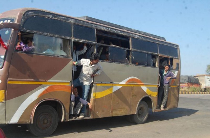 Overload buses running on highways