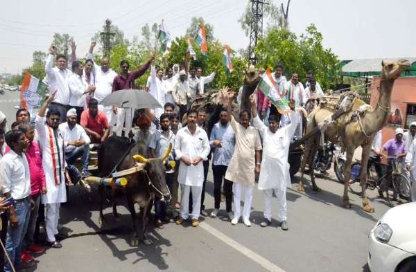 congress agitation against petrol price hike