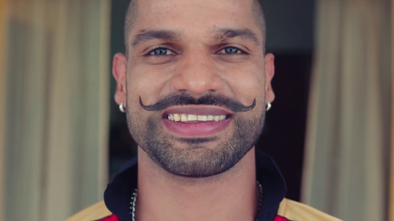 Shikhar Dhawan,Water resistant,wall,shine,Moustache trend,paint,