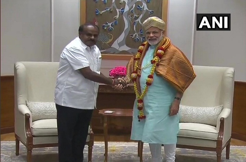 CM HD Kumaraswamy meets Prime Minister Narendra Modi