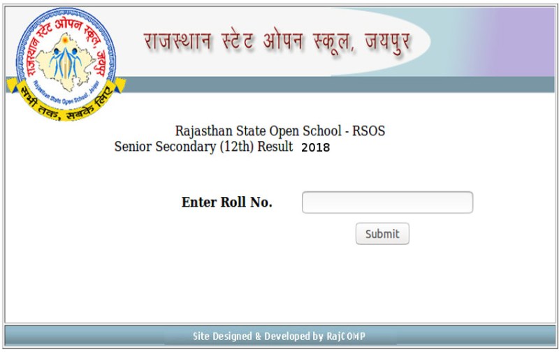 RSOS class 12th result 2018