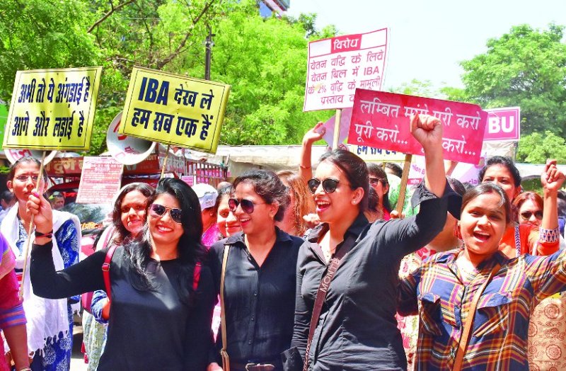 bank employee protest