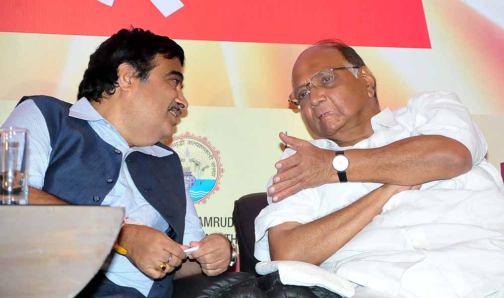 nitin gadkari - sharad pawar