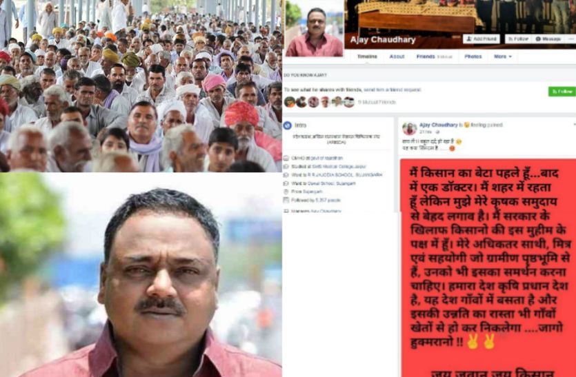 Sikar CMHO Dr ajay choudhary comment on farmer protest in rajasthan