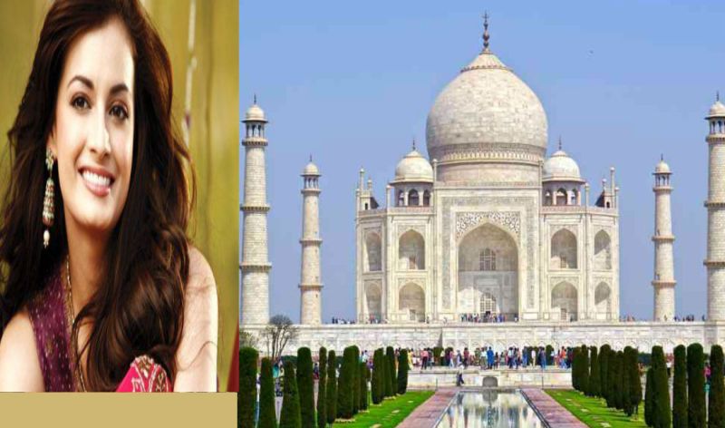 Diya Mirza visits Taj Mahal