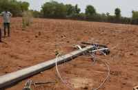 Villagers protested about the power line in bhilwara