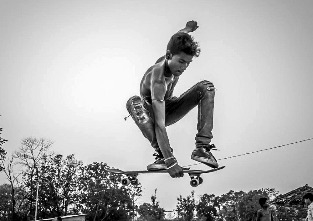 Skateboarding park in panna janwaar village