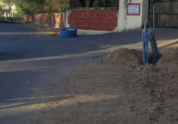 sewerage and road work in udaipur, collector house udaipur