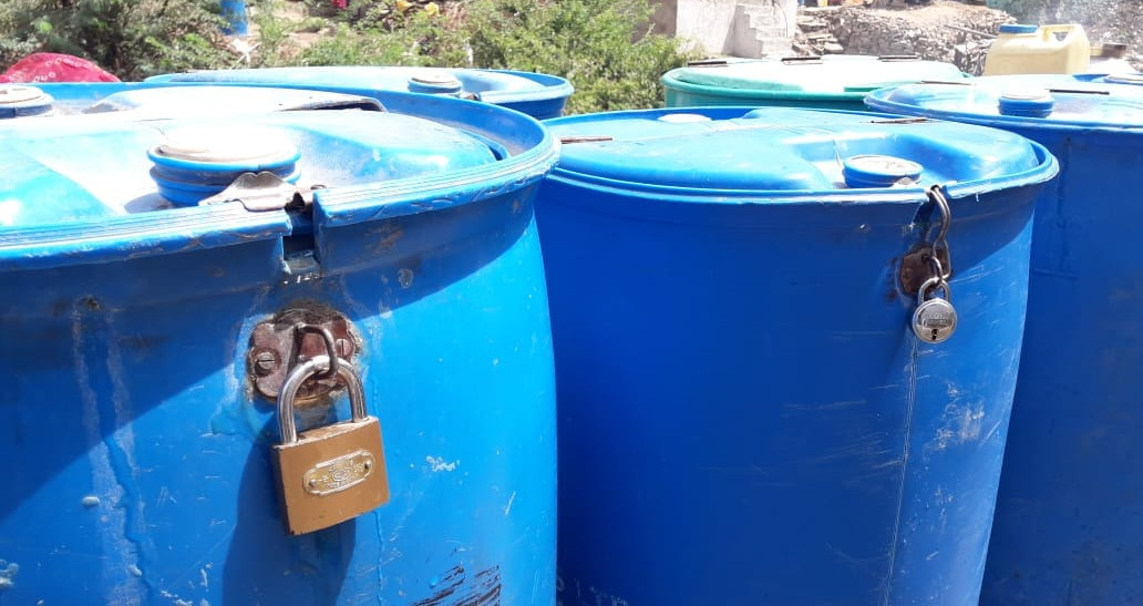 someone lock water tanks that's why people facing water supply problem