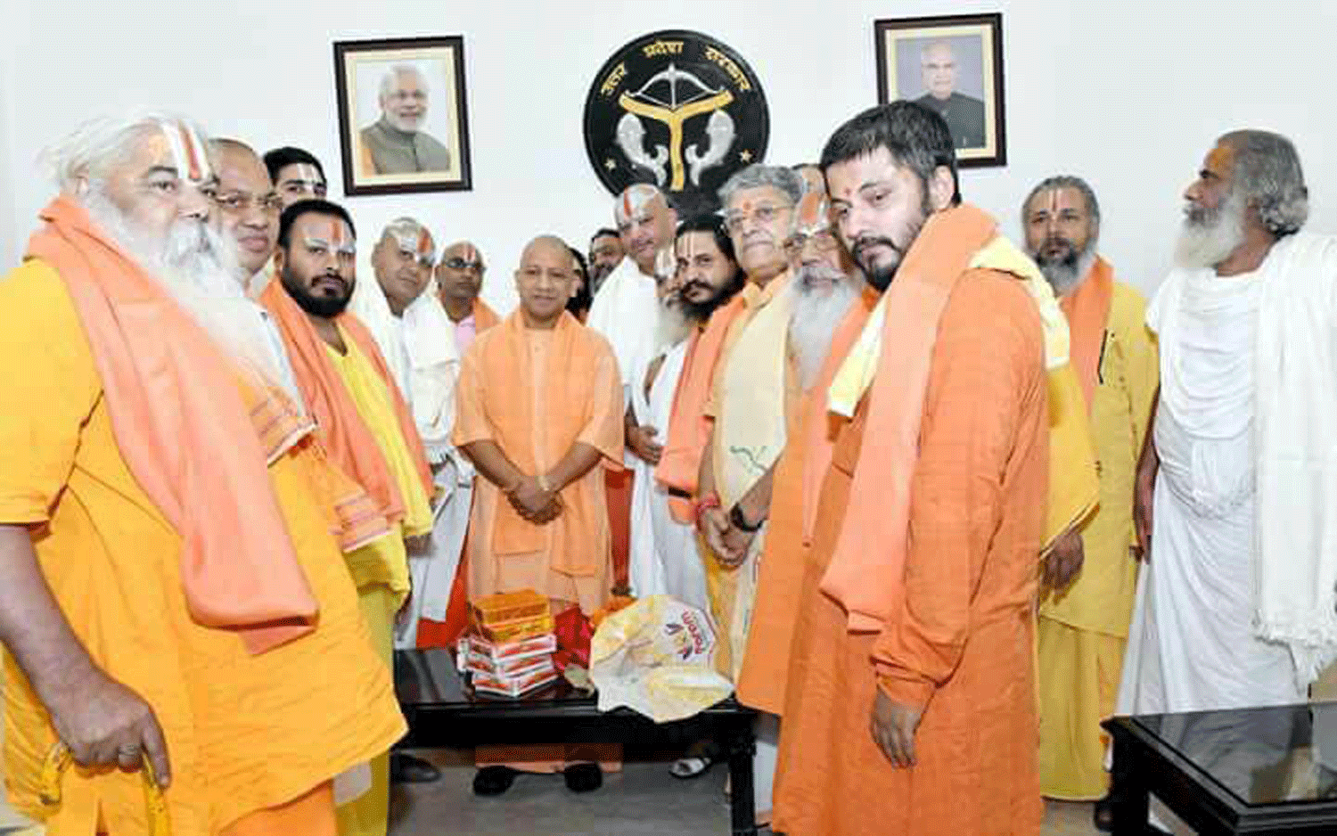 Ayodhya Sadhu Sant Meets CM Yogi Adityanath In Lucknow