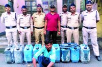 चोरी के 245 लीटर डीजल के साथ एक पकड़ाया