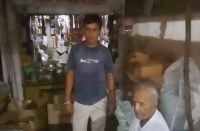 stealing few steps from the police checkpost in bhilwara