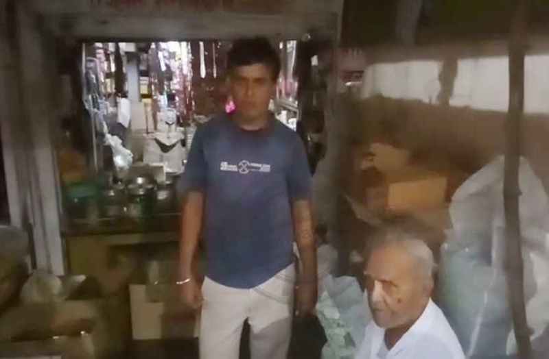 stealing few steps from the police checkpost in bhilwara