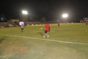 day night football match organized in city