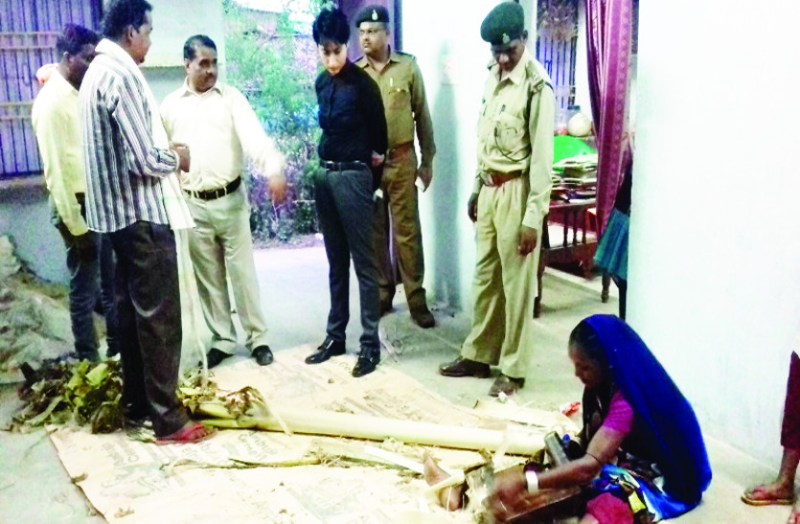 कमिश्नर अचानक पहुंचे बहेराडीह, केले के रेशे निकालकर कपड़ा बनाने की तकनीक को बारीकी से देखा और दिए ये टिप्स...