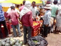 In the absence of the Hawker's Zone, the vegetable market, dressed on