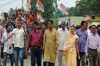 मुख्यमंत्री के विकास यात्रा का विरोध