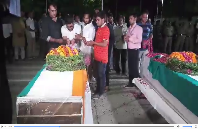 3 martyrs of Rajasthan in Kashmir, brought indianflag of jaipur