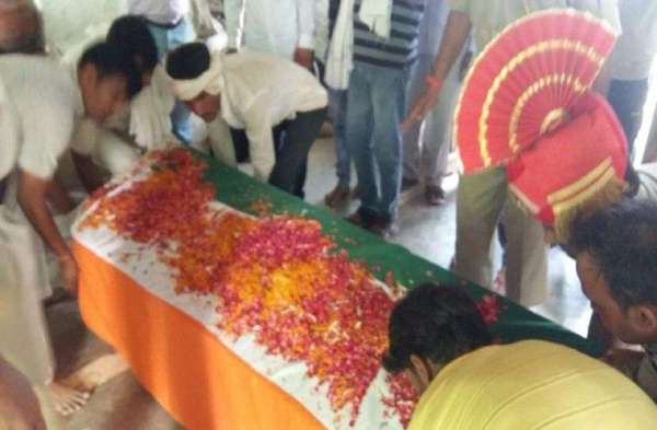 Funeral of martyr of alwar hansraj gurjar