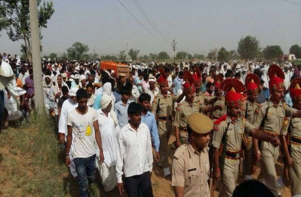 Funeral of martyr of alwar hansraj gurjar