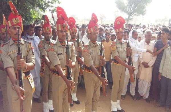 Funeral of martyr of alwar hansraj gurjar