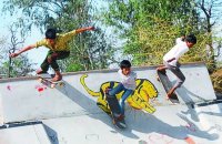 The country's first rural skateboard Village panna janwar