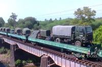 Army Special Train Breaks Station Shade