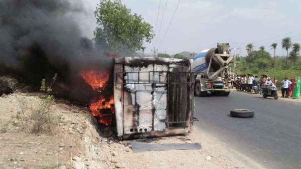 roadways bus accident at jaisamand udaipur