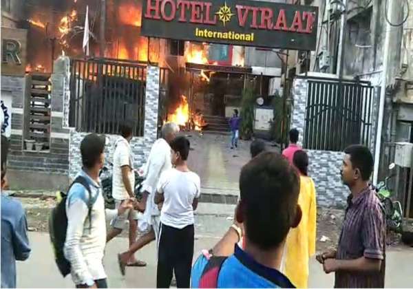 fire in SSJ International hotel