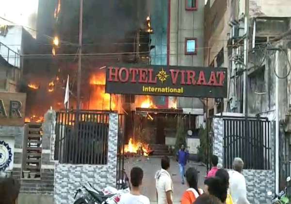 fire in SSJ International hotel