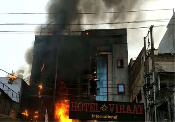 fire in SSJ International hotel