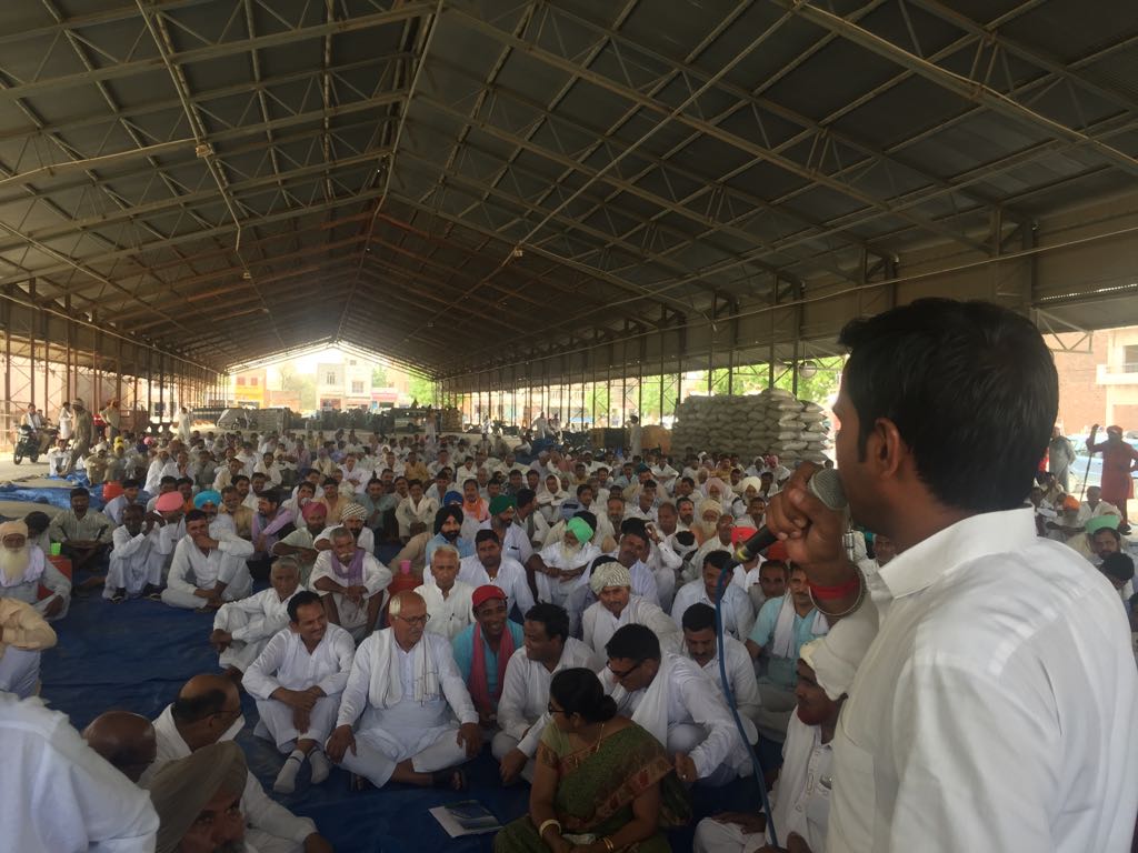 Demonstration of farmers