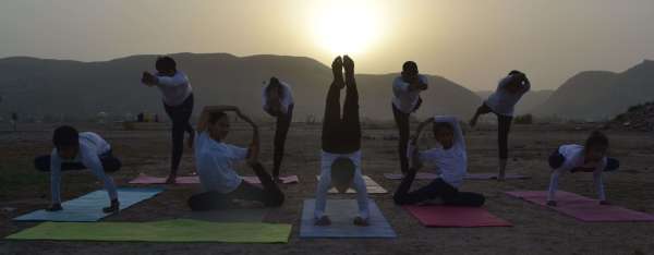 International Yoga Day : Energetic photos of yoga day in alwar