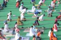 International yoga day in bhilwara