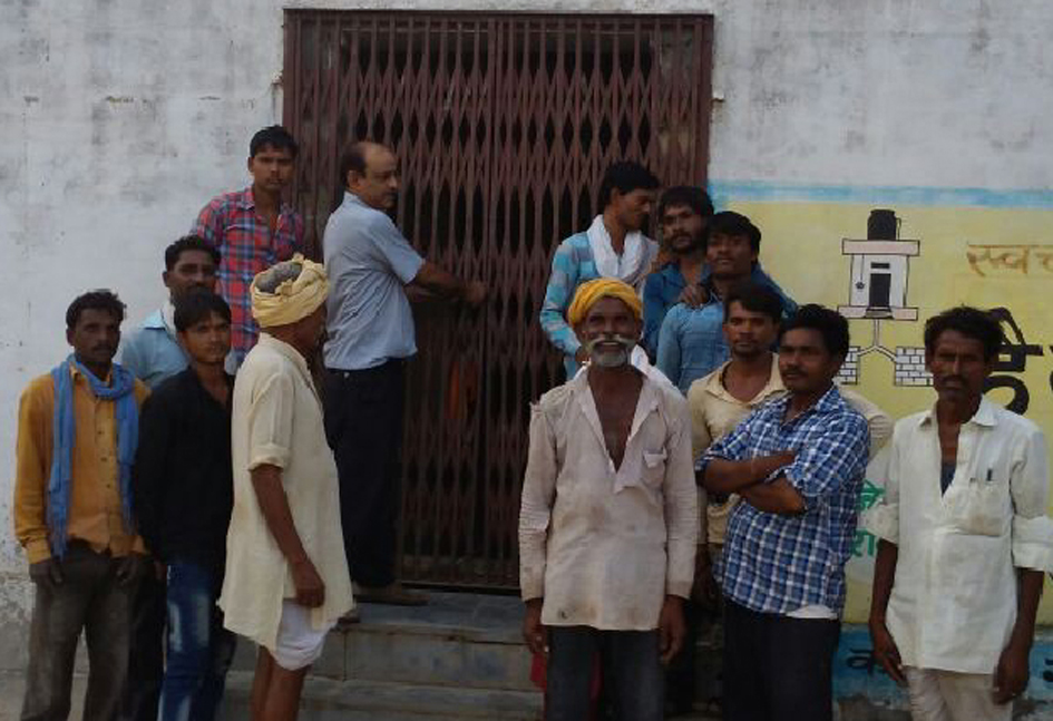 Sarpanch occupying the government building even after the notice