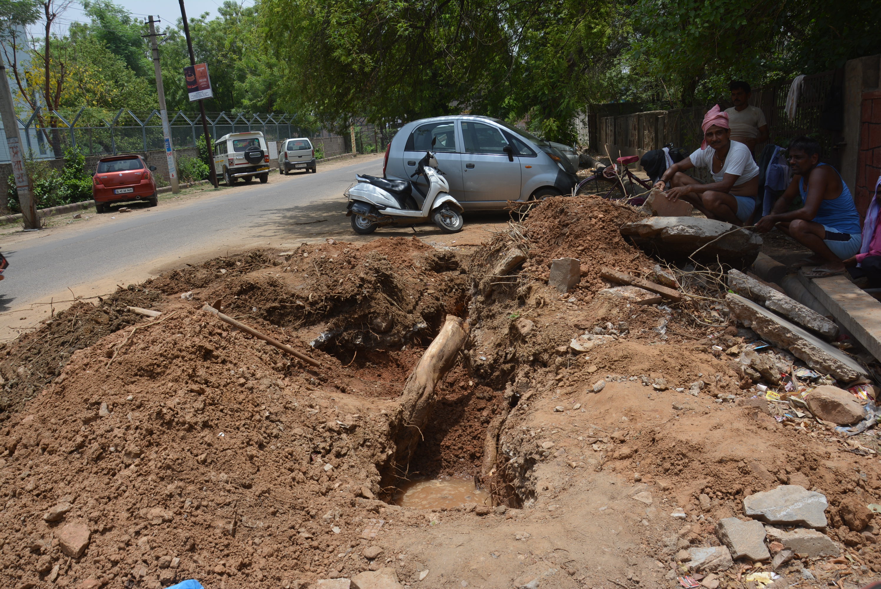 Alwar Road broken without permission