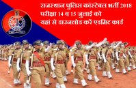 Rajasthan Police Bharti 2018 Exam Date