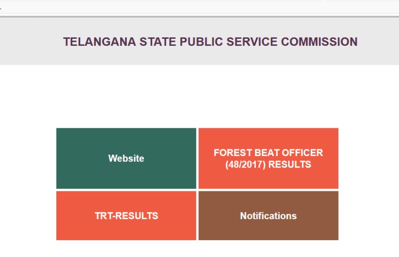TSPSC forest officer 2017 results