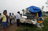 Road accident in Mahrajganj